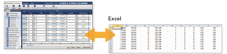 Enter settings online with a web browser