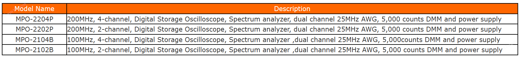 MPO-2204P/MPO-2202P多功能可编程示波器